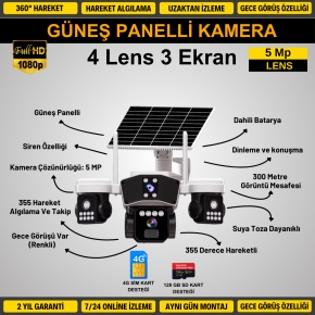 Full HD G�ne� Panelli G�venlik Kamera Sistemi